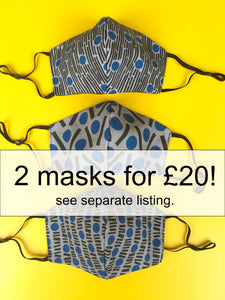Blue face mask - Little Lines - Now on Sale!