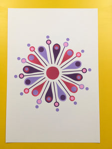 A3 Print 'Artichoke' flower