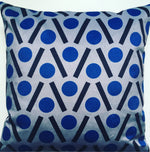 Load image into Gallery viewer, Chevron Square Velvet cushion in Blue
