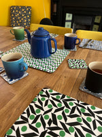 Load image into Gallery viewer, Set of 6 Rectangular Placemats - blue &amp; green
