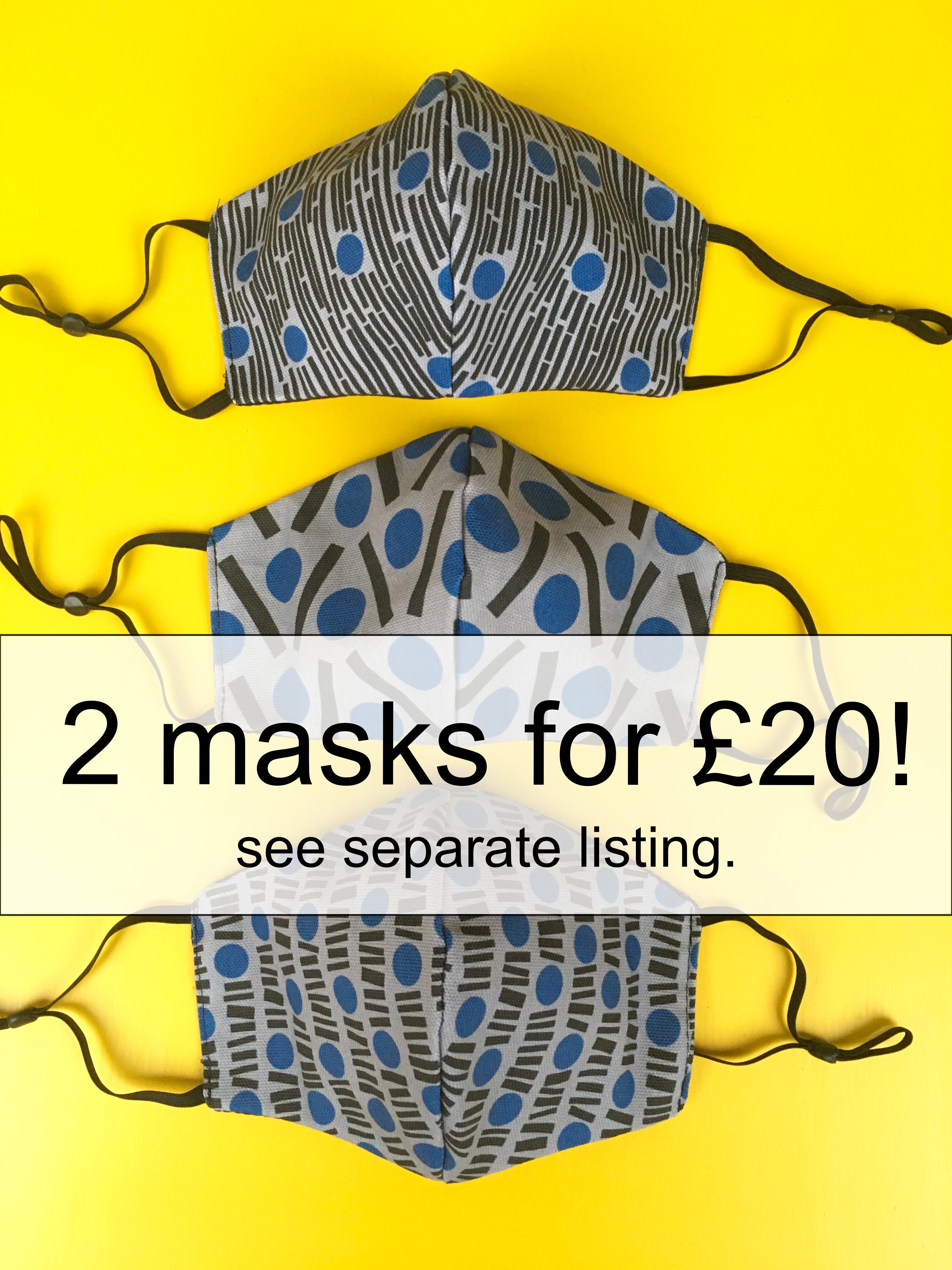 Blue face mask - Chevron - now on Sale!