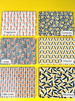 Load image into Gallery viewer, Set of 6 placemats - yellow &amp; orange
