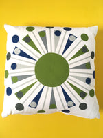 Load image into Gallery viewer, Green Triangle Cushion - 50% off
