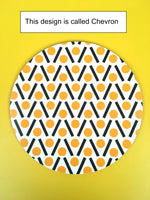 Load image into Gallery viewer, Set of 6 Round Placemats - yellow and orange
