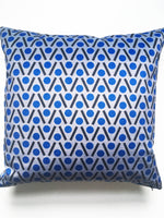 Load image into Gallery viewer, Chevron Velvet swatch in Blue (reduced scale)
