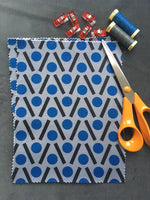 Load image into Gallery viewer, Chevron Velvet swatch in Blue (reduced scale)

