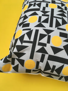 Compose Yellow cushion (on grey)