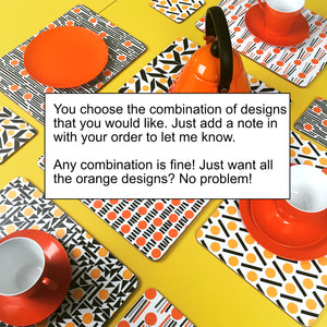 Set of 4 placemats, choose your favourites!