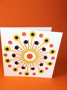 Orange Greeting card, blank inside