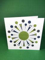 Load image into Gallery viewer, Green Triangle Greeting card, blank inside
